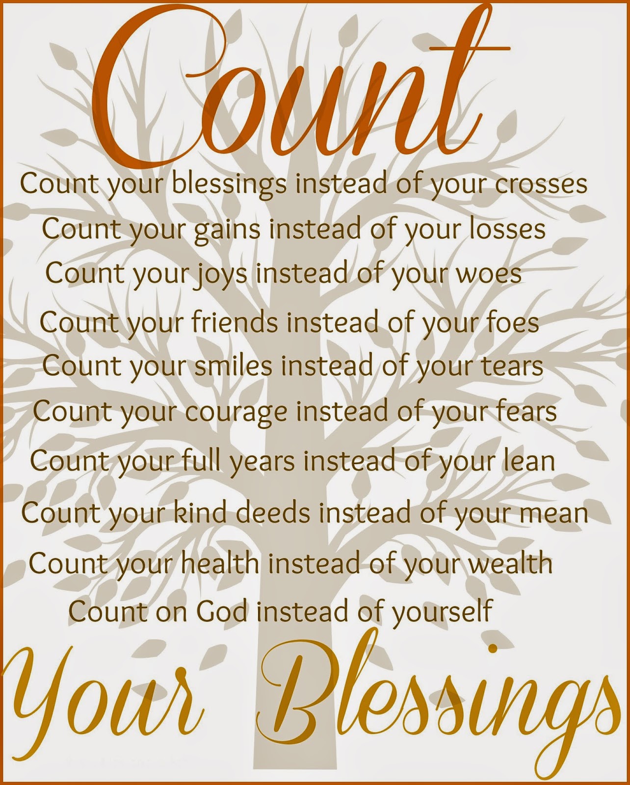 thanksgiving poem count your blessings