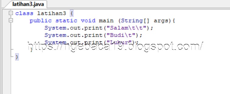 Kegunaan backslash /t dan /n Pada Bahasa Pemrograman Java - Ngebaca19
