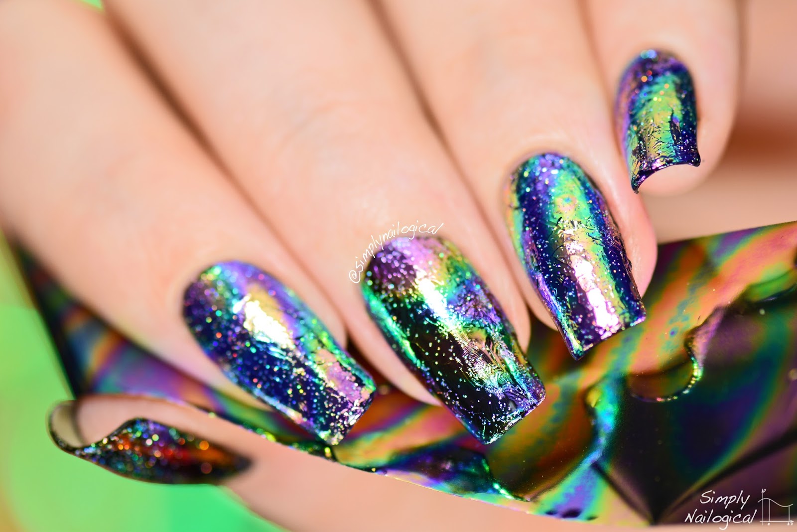 Simply Nailogical Oil spill / oil slick nails