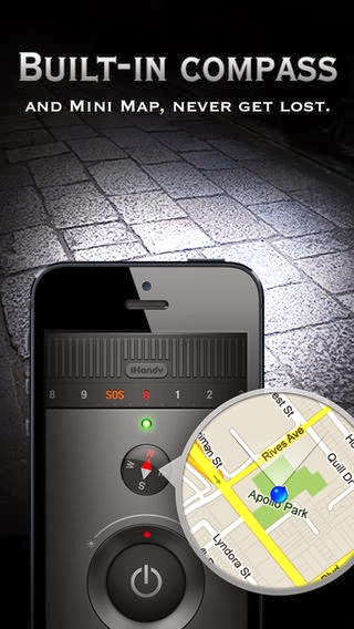 تطبيق مجانى لتحويل جهازك لمصباح للأضاءة وبوصلة لتحديد الاتجاه لنظام آى او إس Flashlight Ⓞ-iOS-1-5-0