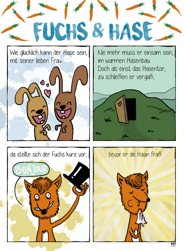 Kritzelkopf Fuchs Hase