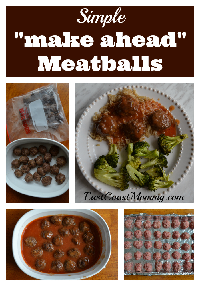 East Coast Mommy Simple "make ahead" Meatballs
