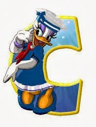 Alfabeto de personajes Disney con letras grandes C Daisy. 