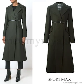  Kate Middleton wore SPORTMAX Long Belted Coat