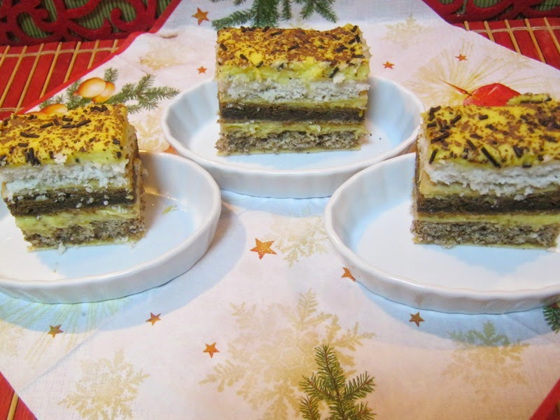 Prajitura cu trei blaturi si crema de lamaie