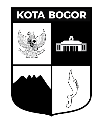 Lambang Kota Bogor Jawa Barat Hitam Putih