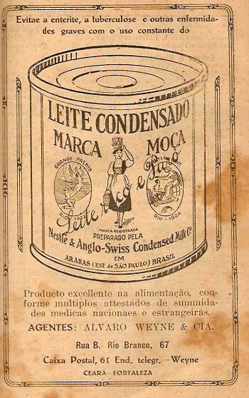 Propaganda do Leite Moça tratado como medicamento nos anos 30.