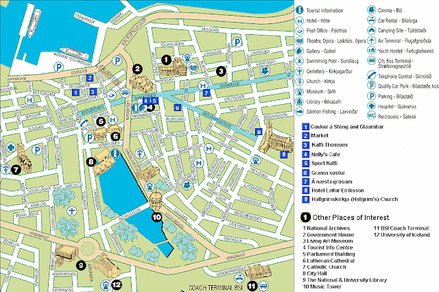 mapa de reykjavik