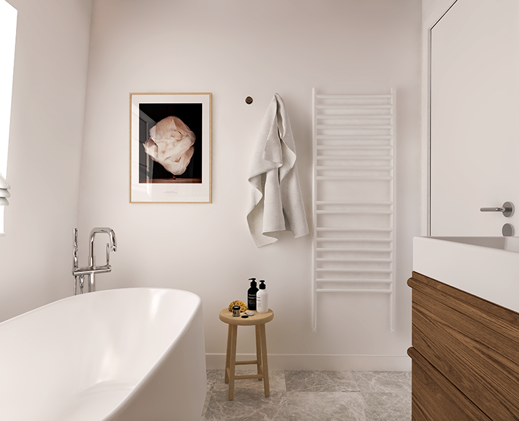 Marble and wood bathroom design. E-design proposal by Eleni Psyllaki My Paradissi