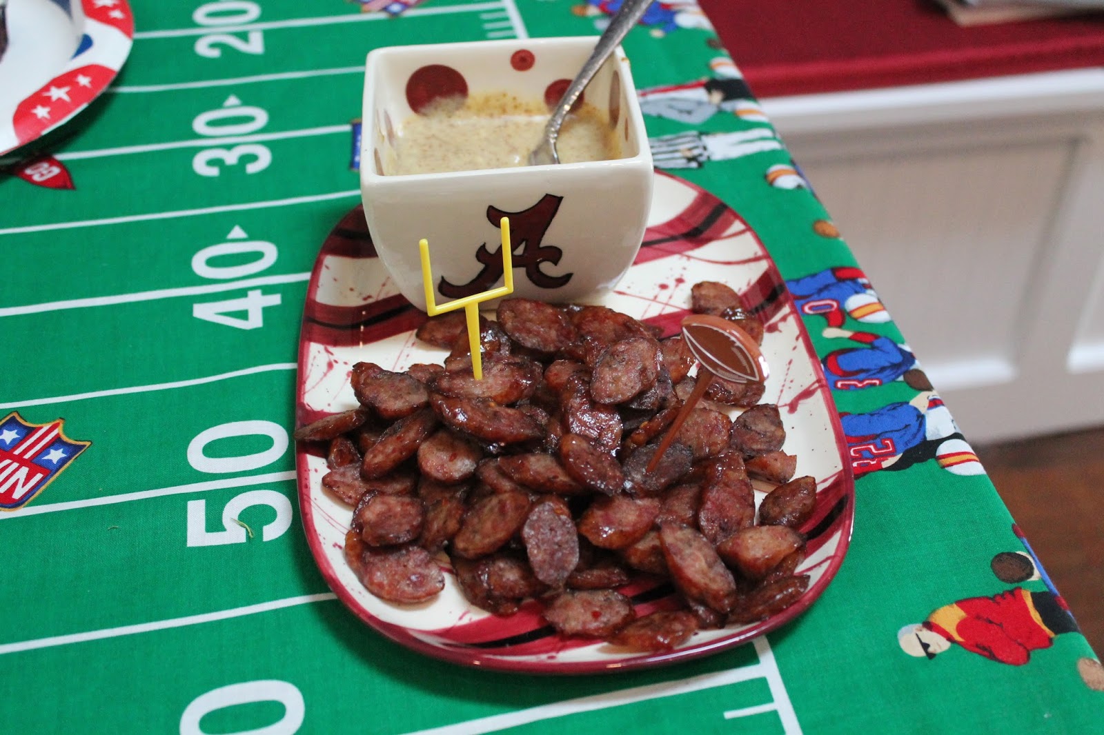 Dinner with the Grobmyers Sausage Chips and Honey Mustard Dip