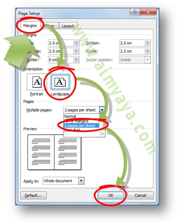 Cara Membagi Satu Kertas Menjadi Dua Halaman Di Microsoft Word