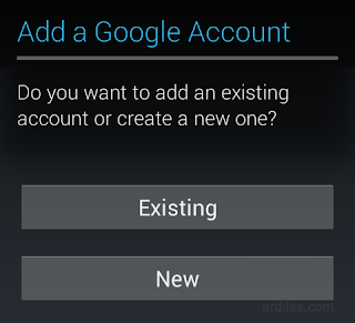 Add account Existing or New - Cara Menambah Akun Di Handphone Android