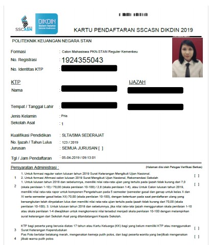 Tidak Bisa Cetak Kartu Pendaftaran Sscn 2019 Berbagi Info Kartu