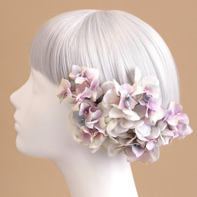 紫陽花のヘアピックセット＿ウェディングヘッドドレス・花髪飾りairaka