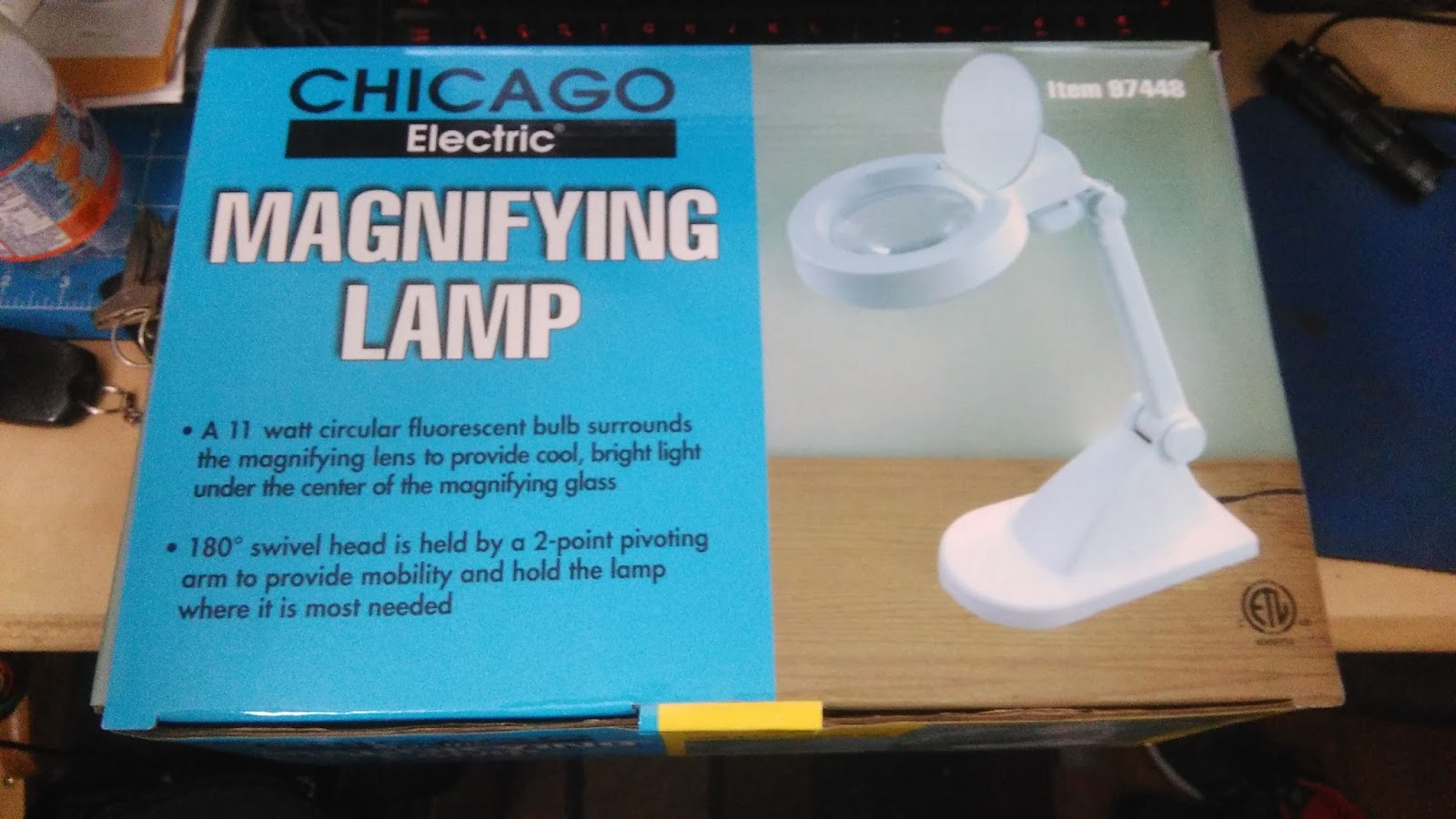 Tech Stuff Harbor Freight 97448/60642 Desktop Magnifying Lamp