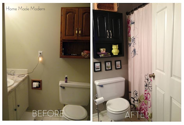 Home Made Modern: Bathroom Update With Only Paint and Accessories