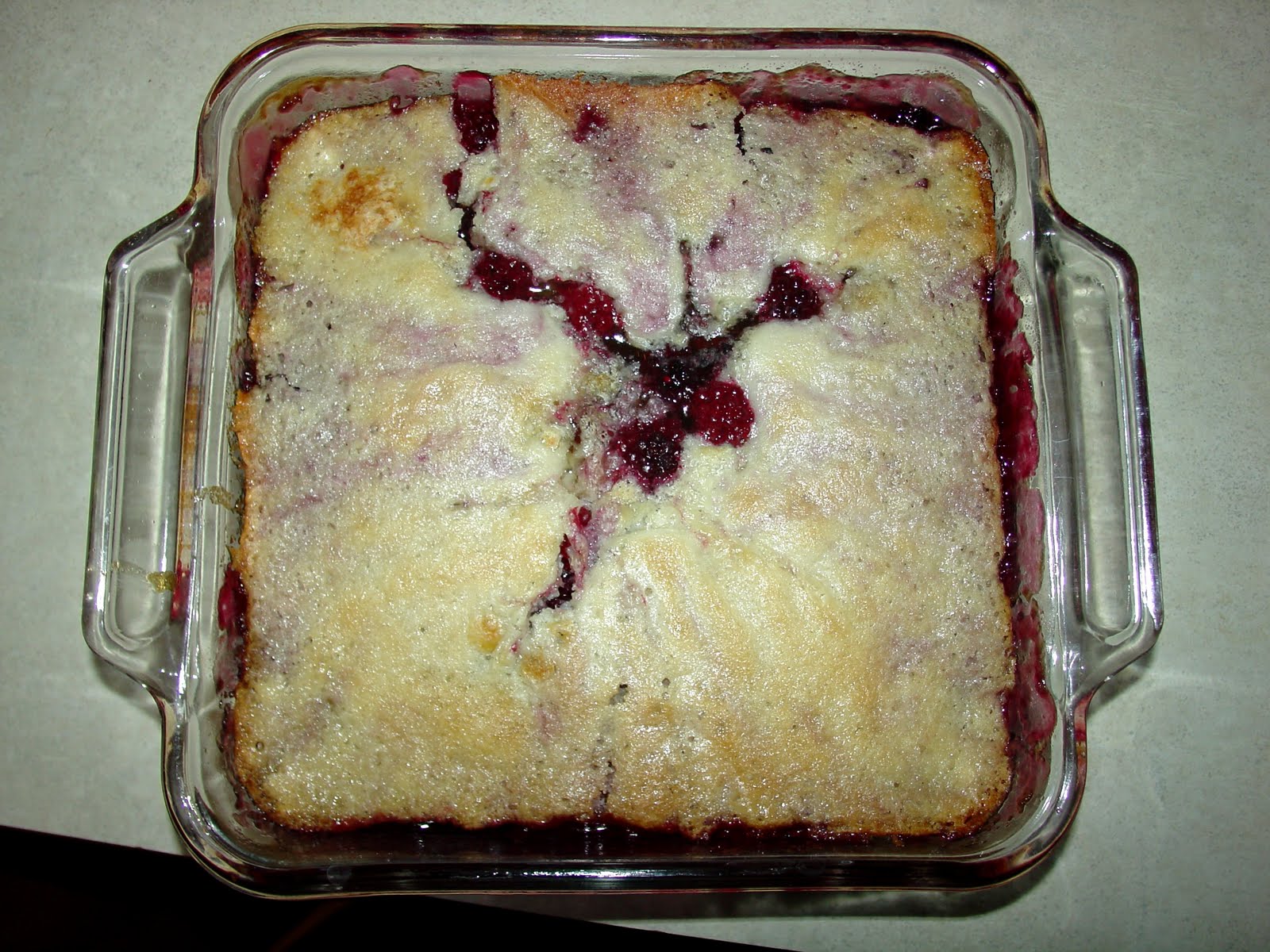 Baking with Mrs. B Blackberry Cobbler....no other introduction needed.