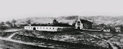 The Queen Street Gaol circa 1850, scene of executions in Queensland.