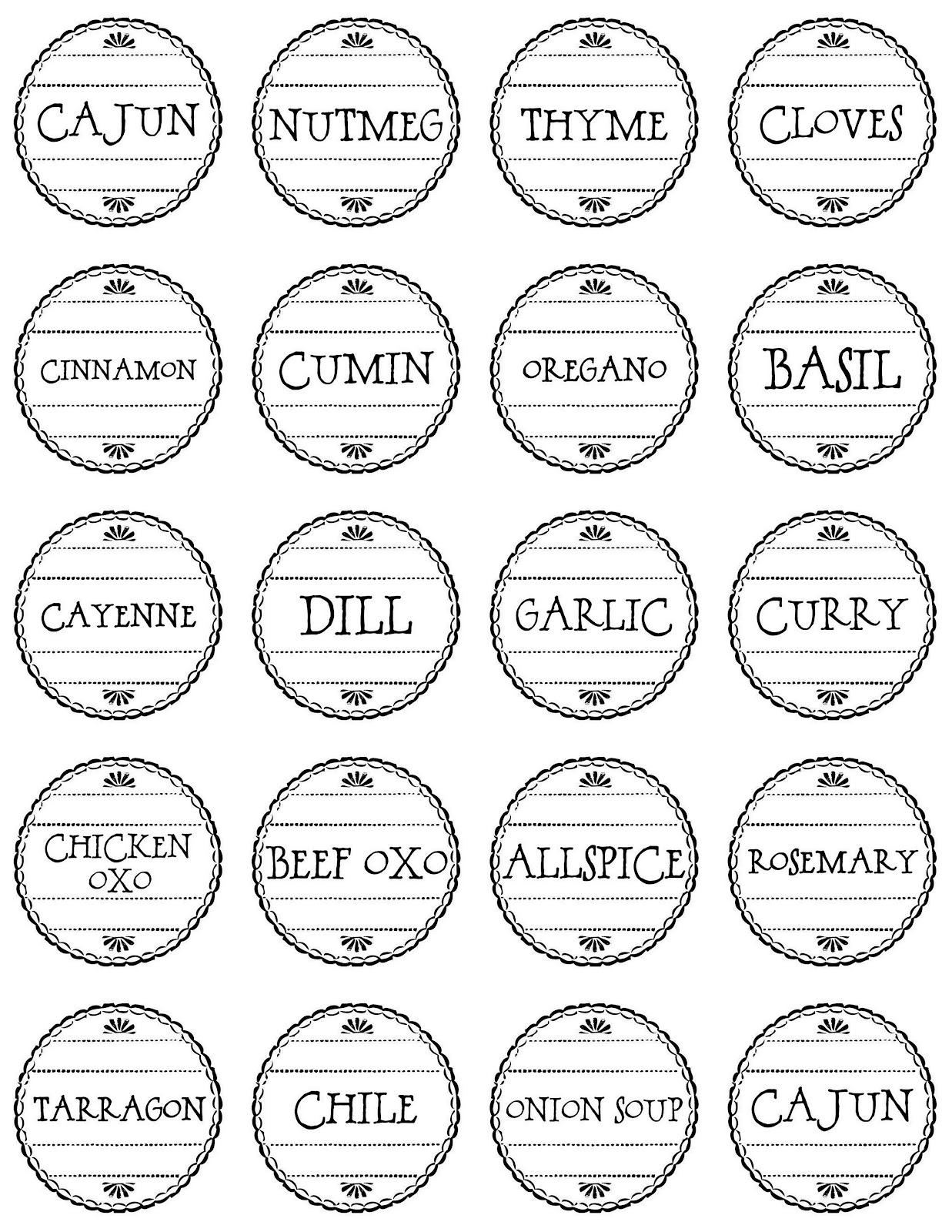 clipart spice jar labels - photo #24