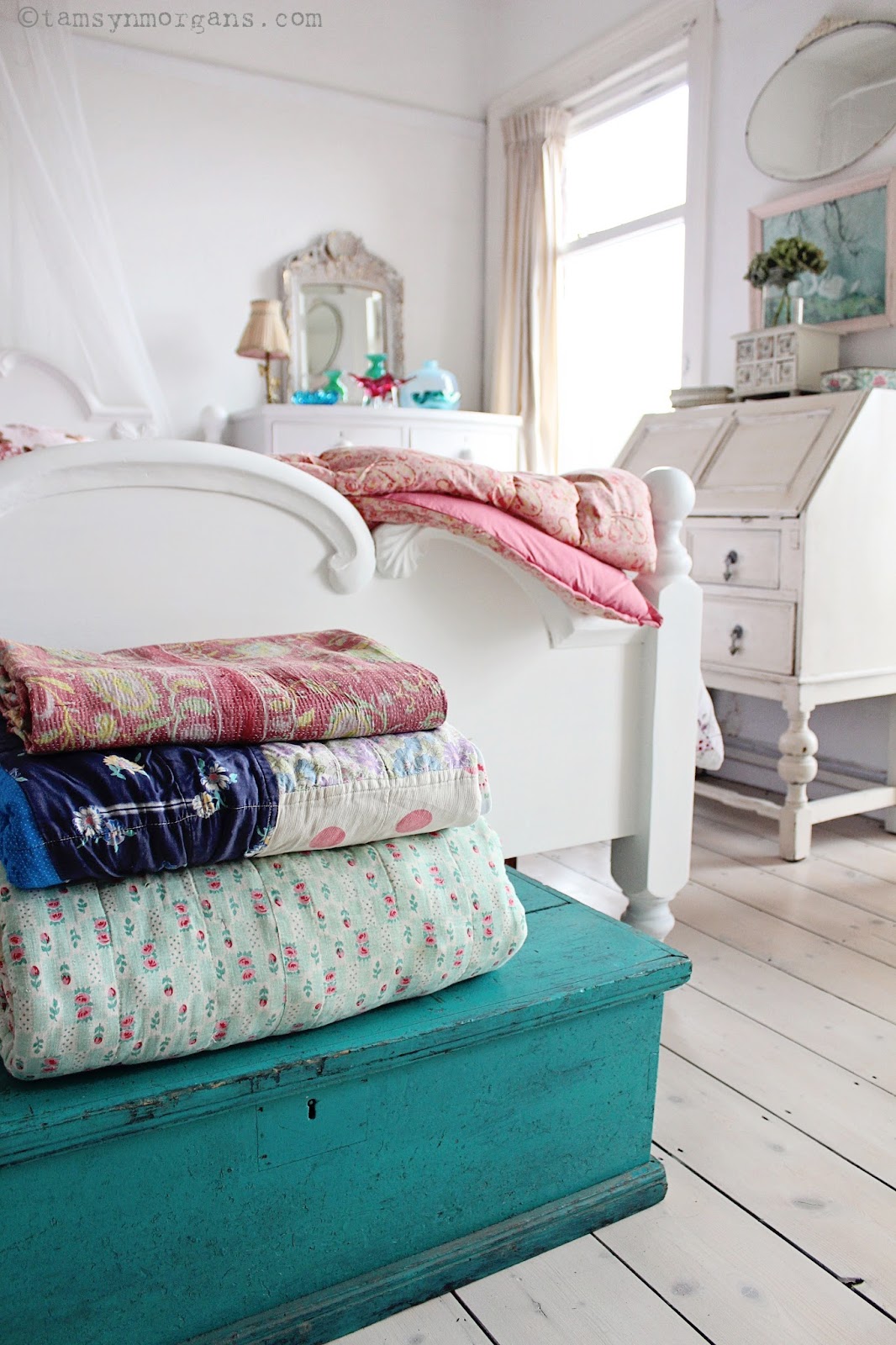 Vintage Turquoise Blanket Box The Villa on Mount Pleasant