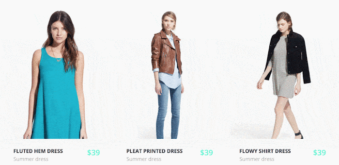 Add to cart interaction with CSS Transitions