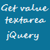 textarea value using jQuery