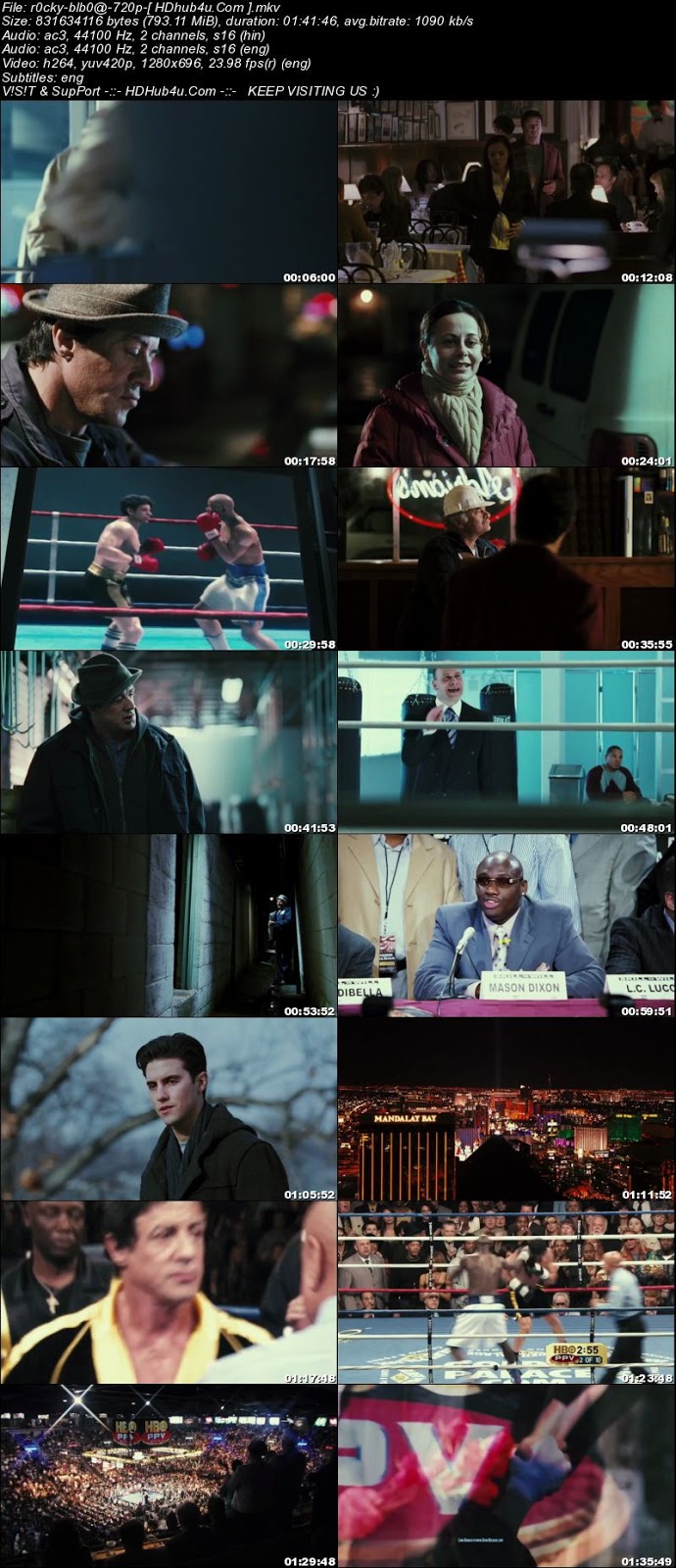 Rocky Balboa 2006 Hindi Dual Audio 720p BluRay Esubs 750mb Download