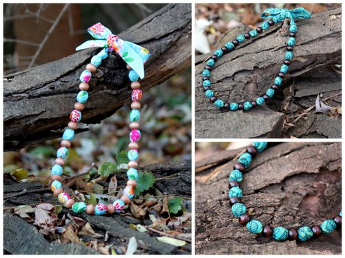 Wooden Beads Designer Antique Pendant Necklace Set for Girls & Women -  Fashionvalley