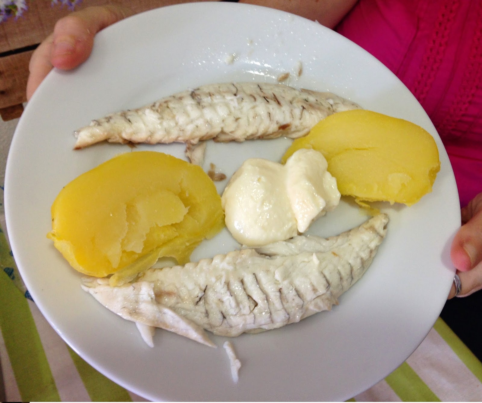 La Cocina Ingeniosa DORADA A LA SAL CON MICROPAPAS Y ALIOLI