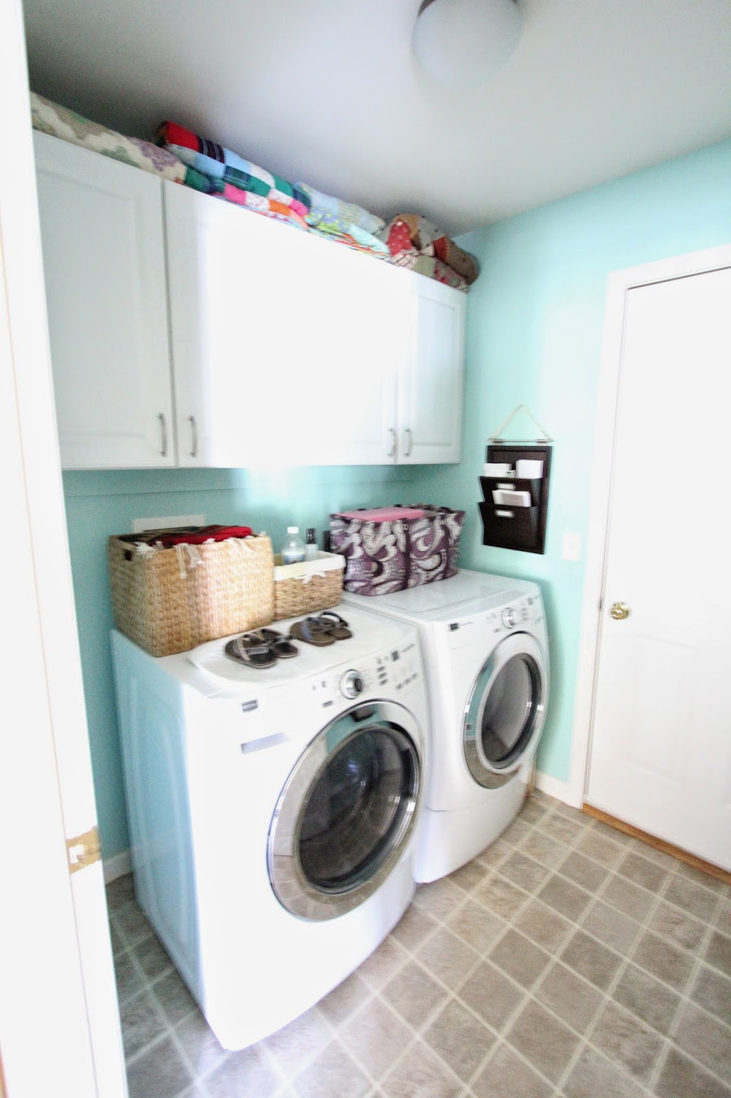 the vintage canvas Laundry Room Makeover