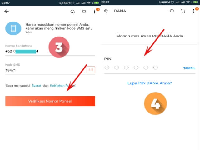 membuat pin dana membuat pin dana