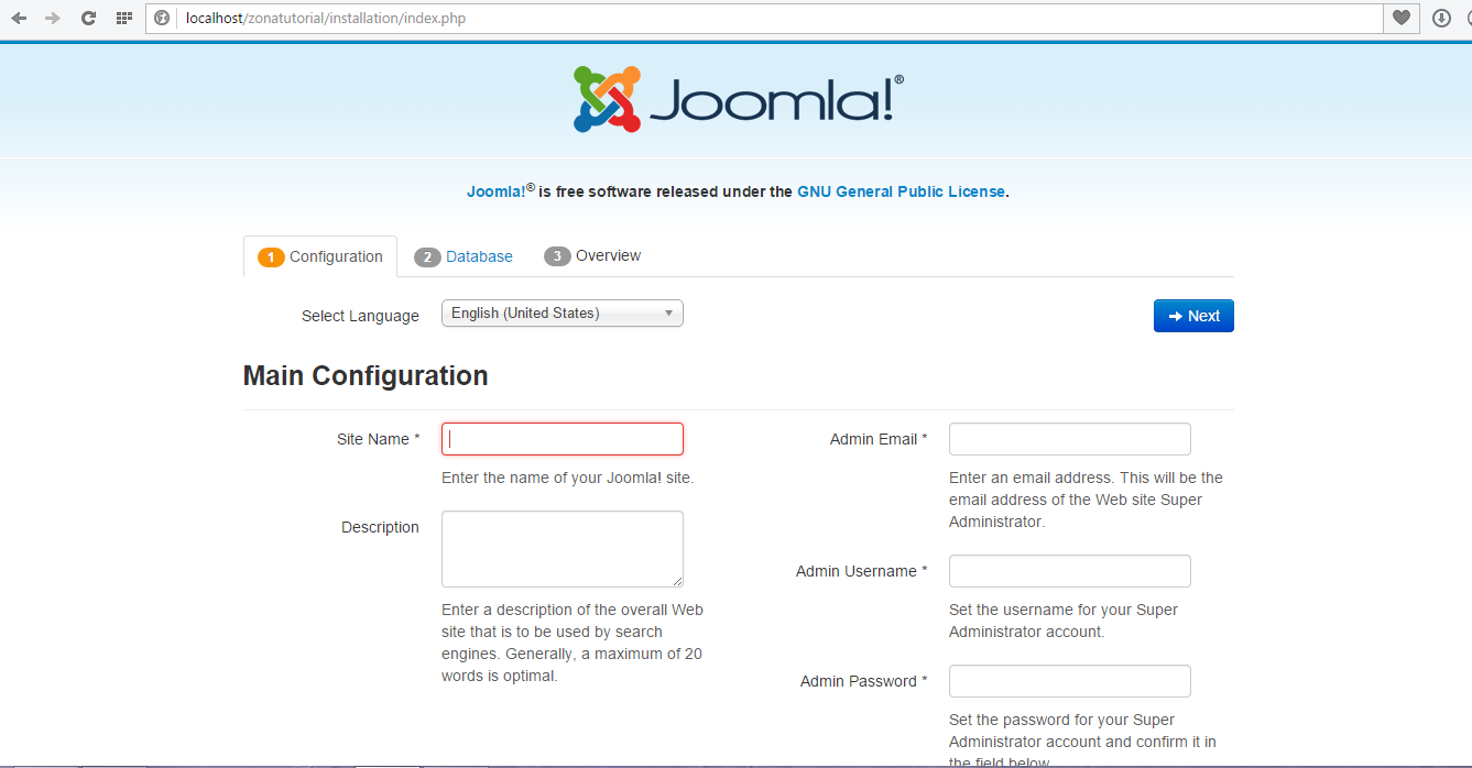 Tutorial Instal Joomla