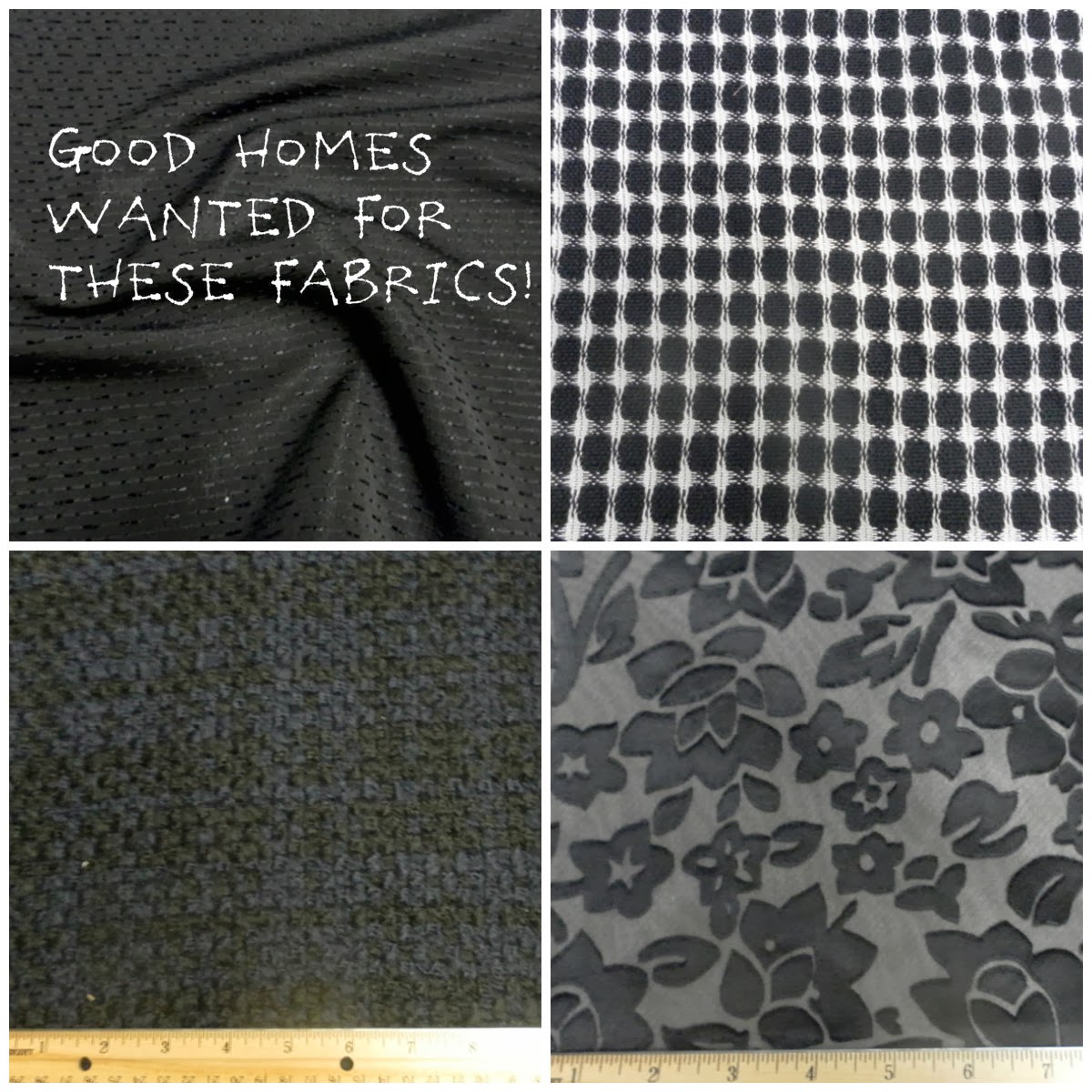 DeStashing Black Fabrics