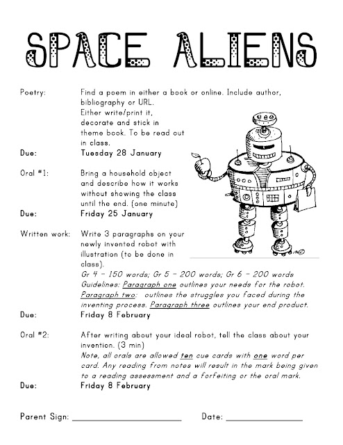 9--12 yr old Montessori Class: Space Aliens