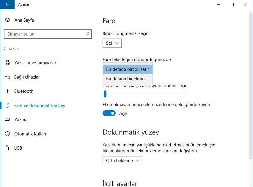 Windows 10' da Gelişmiş Mouse Yapılandırması 5 Windows 10 Mouse Ayarlar 5