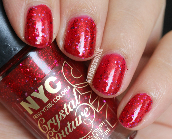 NYC Crystal Couture glitters nail polishes review