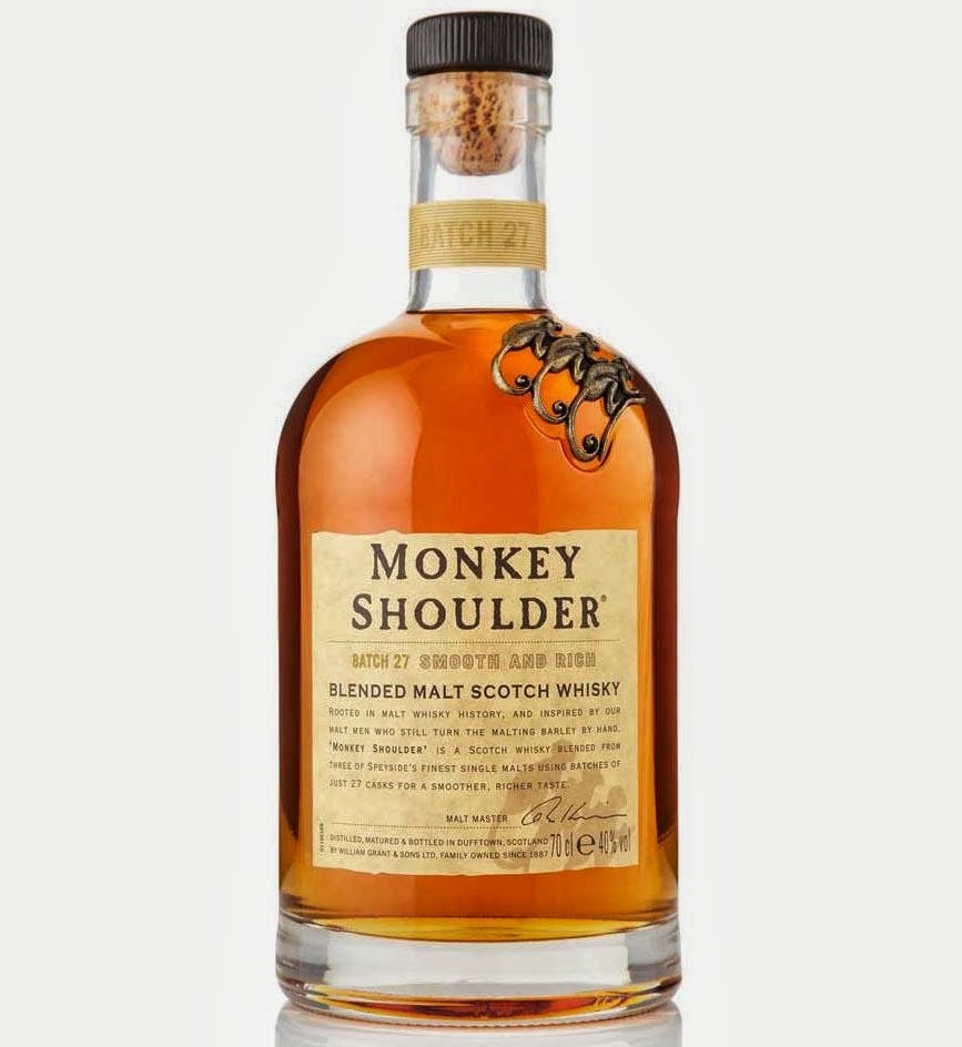 Three Monkeys Scotch : Monkey Shoulder Blended Malt Whisky 70 cl
