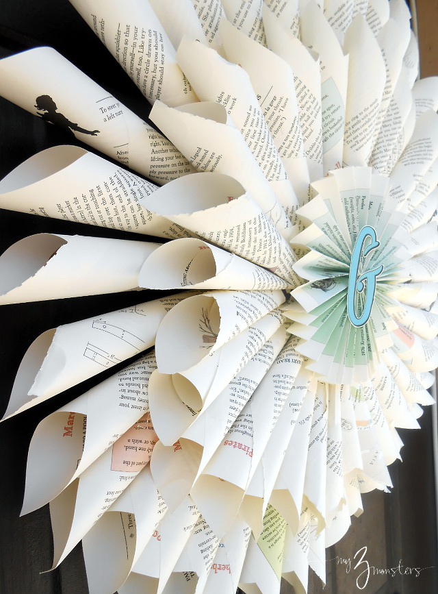 Easy & Inexpensive Book Page Wreath at /