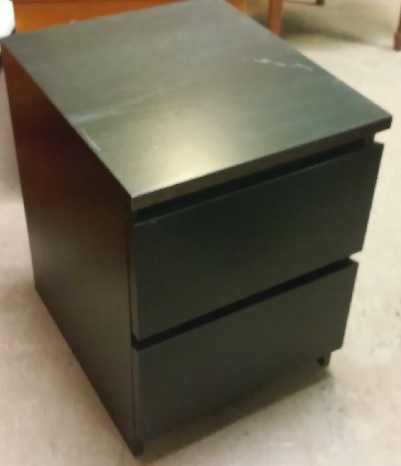 UHURU FURNITURE & COLLECTIBLES SOLD 2Drawer Black IKEA Nightstand 35