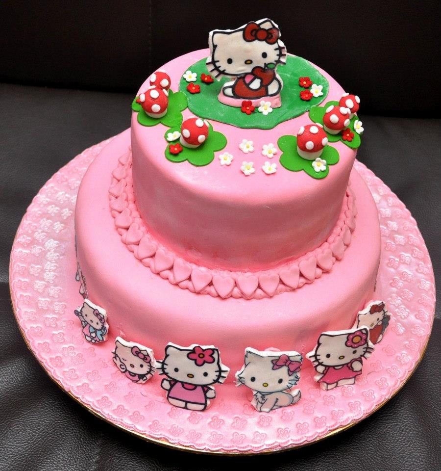 Cakes And Cupcakes Johor Bahru ♥ Hello Kitty Theme Fondant Cake 2 tiers