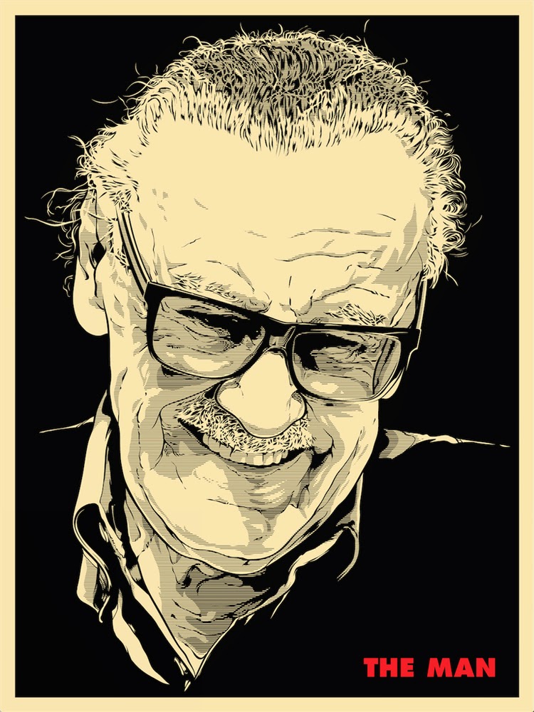 Stan “The Man” Lee Screen Print by Joshua Budich