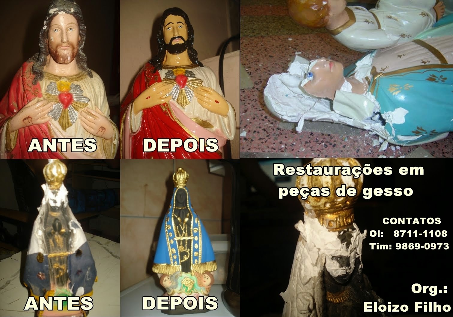 RESTAURAÇÕES EM PEÇAS DE GESSO