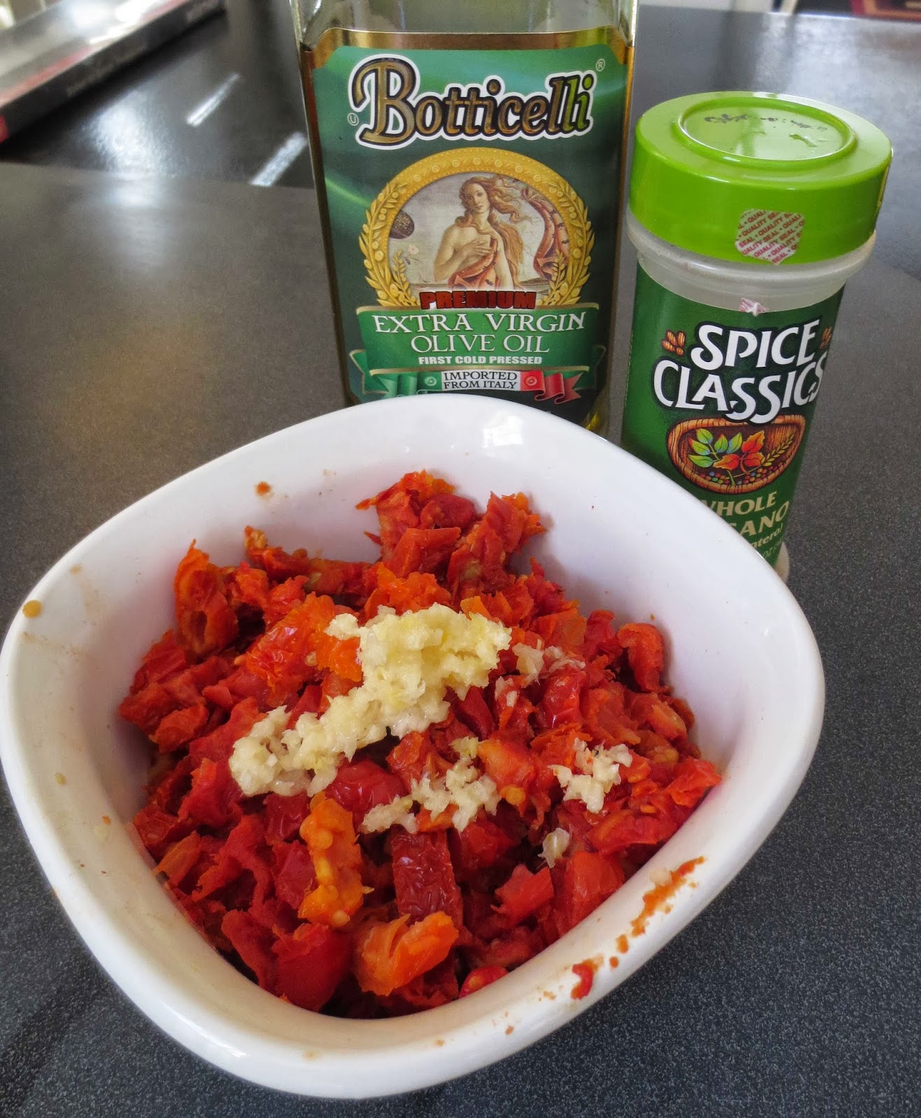 Rehydrating sundried tomatoes