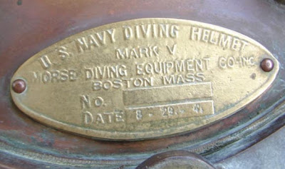 Tag On Reproduction Of US Navy Mark V Helmet
