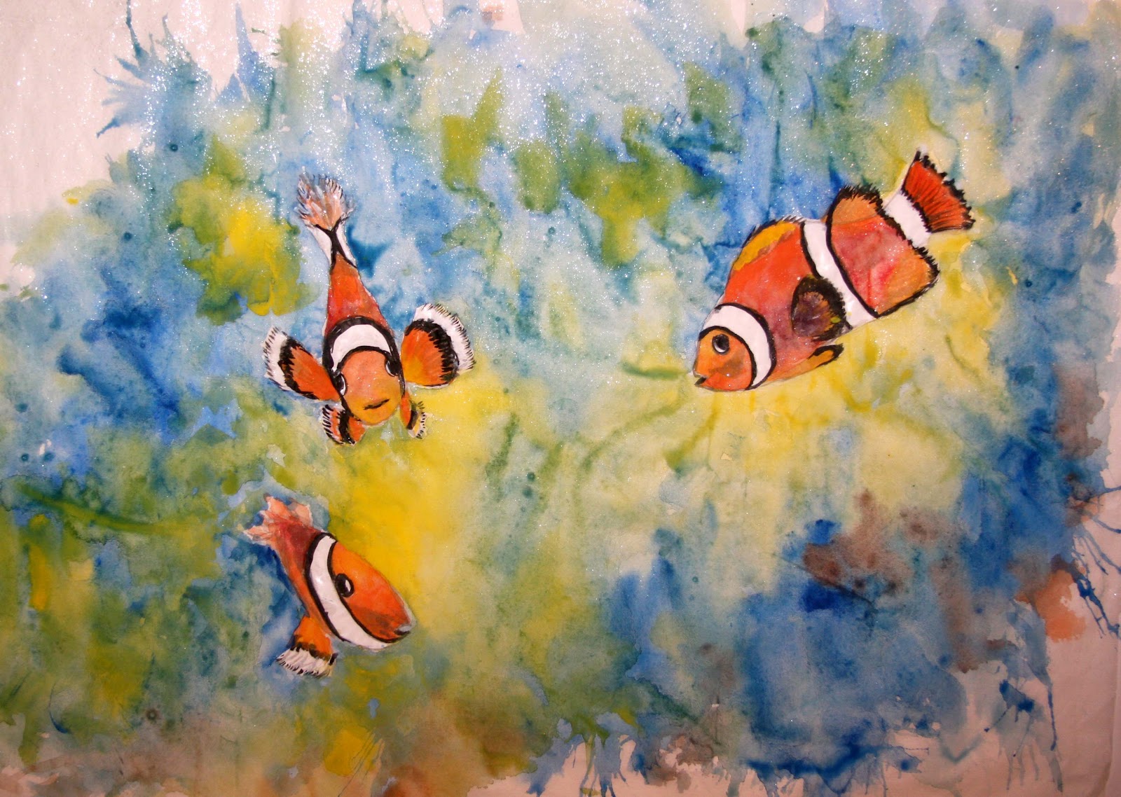 Как нарисовать рыбу клоун