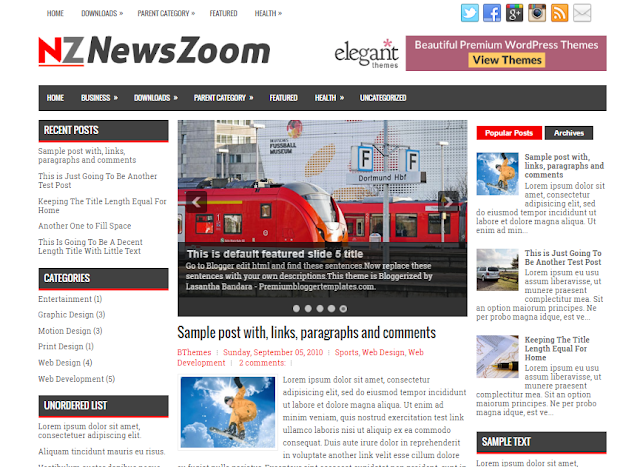 NewsZoom Blogger Template