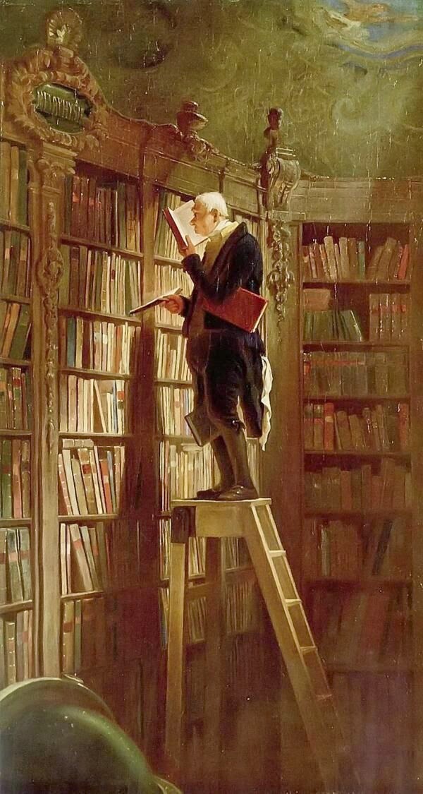 El ratón de biblioteca (1850)  Carl Spitzweg (Alemania 1808 - 1850)