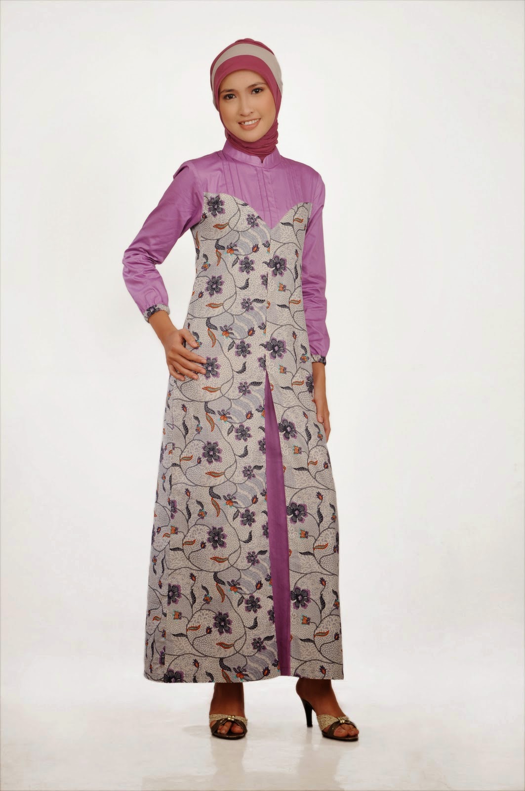  Model  baju  gamis  batik remaja  trend 2019 Gaya Masa Kini 