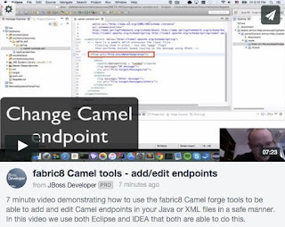 Camel tools to add or edit endpoints from current cursor position