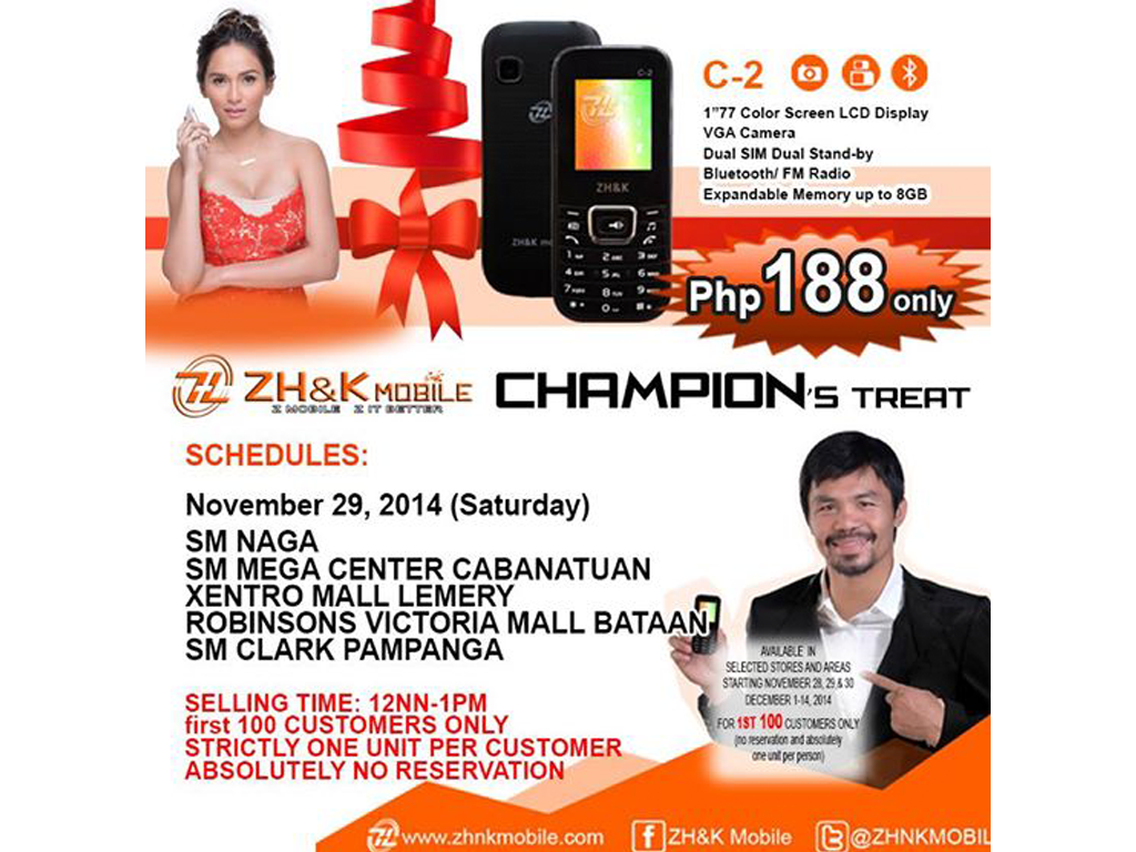 Sale Alert: ZH&K Drops Price Of C-2 To Php 188 Only!
